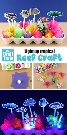 the light up tropical reef craft is an easy and fun project for kids to make