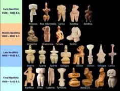 an image of different types of sculptures