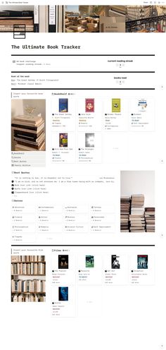 The Ultimate Book Tracker notionaesthtic Notion Book Shelf Template, Notion Films Template, Book Shelf Template, Notion Book Template, Notion Bookshelf Template, Book Notion, Bookshelf Template, Notion Hacks, Notion Book Tracker