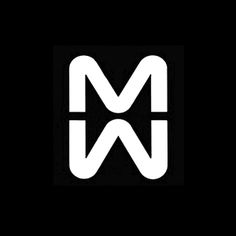 the letter m in white on a black background