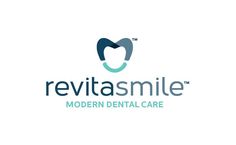 the logo for revitasmile modern dental care