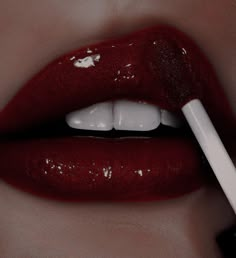 Lipstick Dark Red, Punk Girls, Dark Red Lips, Dark Lipstick, Golden Trio, Red Makeup