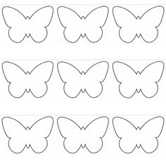 four different shapes of the same butterfly