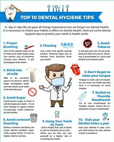 Some dental hygiene tips Dental Hygiene Tips, Kids Dental Health, Dental Assistant Study, Dental Hygiene Student, Dental Posters, Dental Hygiene School, Dental Fun, Dental Facts, Hygiene Tips