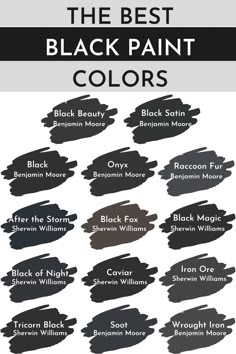 the best black paint colors to use in your home or office, and they're all