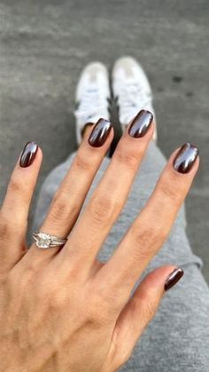 Chocolate Chrome, Black Chrome Nails, Ombre Chrome Nails, Kawaii Spring, Nails Images, Gold Chrome Nails, Chrome Nail Art, Chrome Nails Designs, Chrome Nail