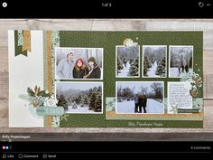 a christmas card with photos and words on it