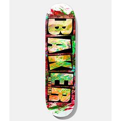 a skateboard with the words happy on it