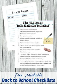 the ultimate back to school checklist with free printables for kids and adults