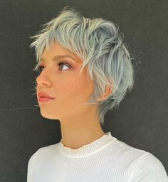 Pixie With Fringe, Ruby Hair, Short Shag Haircuts, Fine Straight Hair, Short Shag, Hair Things, Natural Wavy Hair, Long Pixie