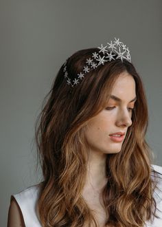 Vespera Coronet – Jennifer Behr LLC Star Crown, Rhinestone Headpiece, Luxury Hair Accessories, Silver Headband, Rhinestone Tiara, Jennifer Behr, Accessories Wedding, Luxury Hair, Wedding Headband