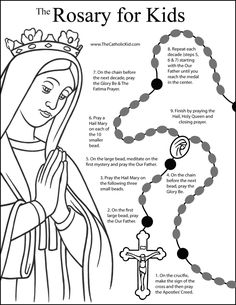 the rosary for kids coloring page