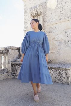 Modest Dresses For Women, Perfect Summer Day, Summer Day Dresses, Dress Modest, Modest Swimwear, Muslin Fabric, Cotton Muslin, Muslin Cotton, Knee Length Dresses