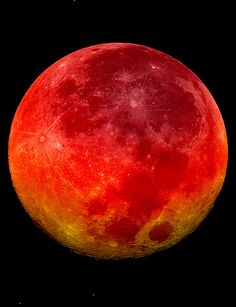 an image of a large red moon in the sky