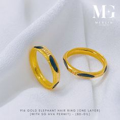 *( After placing order, please send us a message with your contact number (for logistics purpose) in the following format: +(Country code)-(area code)-(contact number)* 22K 916 Gold [BD-01L] One Layer Elephant Hair Ring (With SG AVA Permit) Size & Weight: Please refer to the variations.  ---------------------------------- Gold Type: 916 Gold (22K)  Hallmark: 916 Stamped Package Content (Merlin Goldsmith): Jewellery Box, Paper Bag, Official E-Receipt *Ring sizes are based on Singapore (Hong Kong) Elephant Hair Ring Gold, Elephant Hair Ring, Elephant Ring Gold, Elephant Rings, Elephant Hair, Elephant Ring, Red String, Gold Ring Designs, Box Paper