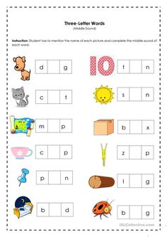 worksheet for beginning and ending sounds with pictures to help students learn the letter sound