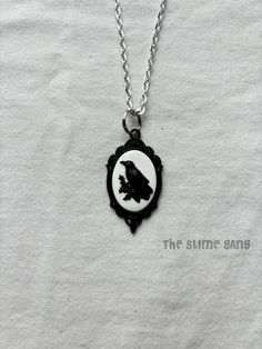 Cute goth style Raven necklace pendent, Made from acrylic and the back is plain. Any questions don't hesitate to drop me a message. Necklace Pendent, Rock Tattoo, Raven Necklace, Raven Bird, Cute Goth, Goth Style, Cool Fashion, Pendent Necklace, Goth Fashion