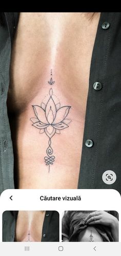 the chest is shown with an image of a lotus flower on it, and two pictures of