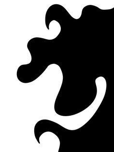 a black and white silhouette of a horse's head with wavy manes on it