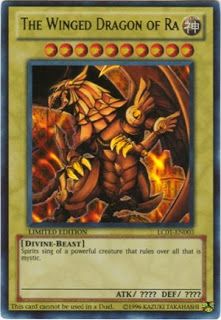 the winged dragon of ra is shown in this card, which features an image of a demon