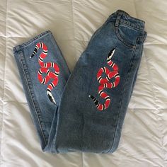 New Condition, Runs Small. Size Medium But Fits A Small Size 26-27 Snake Jeans, Thrift Flips, Jeans Color, Colored Jeans, Straight Leg, Women Jeans, Size Medium, Women Shopping, Quick Saves