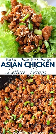 Changs Chicken Lettuce Wraps, Lettuce Wrap Sauce, Pf Changs Chicken Lettuce Wraps, Asian Chicken Wraps, Salat Wraps, Chicken Lettuce Wraps Recipe, Chicken Wrap Recipes, Pf Changs