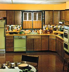 the kitchen is clean and ready to be used for dinner or other mealtimes