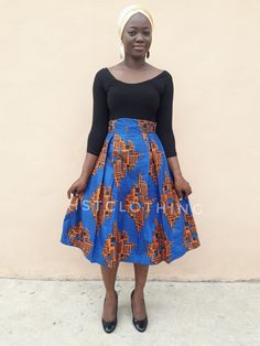 This beautiful blue Ankara midi skirt with headwrap is handmade with love. Orders will take 7-10 days to process and standard shipping takes 3 to 5 days for delivery. Please take measurement of your waist and waist to hem lenght,send us when you order. Standard Size Measurement are as follows: Size chart UK 4, US 0 Bust :30 Waist :22.5 Hip: 32.5 UK 6, US 2 Bust : 33 Waist : 25.5 Hip : 35 UK 8, US 4 Bust : 34 Waist : 26.5 Hip : 36 UK 10, US 6 Bust : 36 Waist : 28.5 Hip : 38 UK 12, US 8 Bust : 38 Ankara Midi Skirt, Blue Ankara, Skirt African Print, African Maxi Skirt, African Print Skirt, African Skirts, Ankara Skirt, Skirt Short, Ankara Fabric