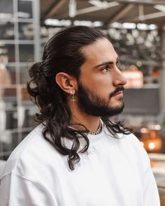 Style Long Thick Hair, Long Thick Hair Men, Men's Long Hairstyles Wavy, Straight Thick Hair, Long Curly Hair Men, Thick Long Hair, Hair Guys, Thick Coarse Hair, Hair Male