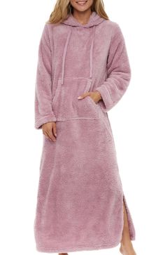 Mauve Robe For Women, Buy Clothes Online, One Piece Clothing, Mens Pajamas Set, Until Dawn, One Piece Pajamas, Plush Fabric, Womens Robes, Sleep Shirt