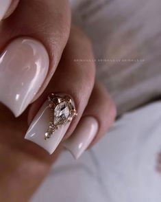 Nail Ideas For Wedding, Best Wedding Nails, Wedding Nail Designs, Nail Art Printer, Wedding Nail Art, Wedding Nail Art Design, Trendy Nail Art Designs, Dip Nails, Quince Ideas