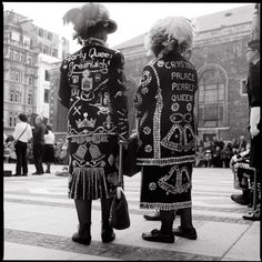 Pearly Kings & Queens The 70s, Present Day, The Present, King Queen, London Uk, Pear