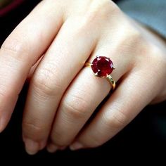 Rings Ruby, Red Ruby Ring, Mens Gold Rings, Rhinestone Ring, Ruby Gemstone, Red Ruby