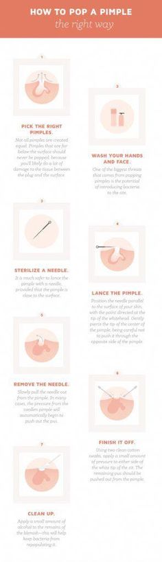 Popping a zit probably isn't the best thing for your skin, but if you're going to do it anyway, learn how to do it the right way first Popping Pimples, Pimples On Forehead, Acne Tips