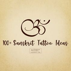 the words, 100 + sansertt tattoo ideas are written in black ink