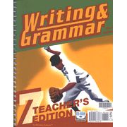 a book with the title writing and grammar for teachers'edition 7, written in english