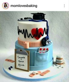 there is a cake that has been decorated to look like a doctor's office