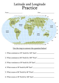 the world map is shown in this worksheet for students to practice their language skills