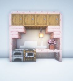 an image of a kitchen in minecraft