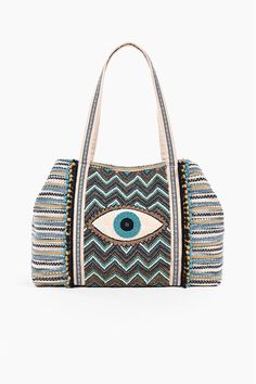 Forestry Leopard Embellished Tote Handmade Evil Eye, Evil Eye Design, Handmade Purse, Blue Evil Eye, Eye Bags, Eye Design, Cute Bag, Beautiful Bags