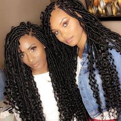 Blooming Hair High-Quality Synthetic Hair Extensions. Goddess Locs Crochet Hair. Length. 20" Weight: 705g/Pack. Colors:#1b. 24 Strands/Pack. . Package: 6 Packs Of Hair (24 Braids Each) This Hair Is The Best High-Quality Hair Lightweight, Not Rough, No Smell, Hair Is Smooth, Tight, Shiny And Silky, Compact, Not Easy To Separate. Very Beautiful Hair Look Very Natural, Easy To Install Be Ready To Receive Many Compliments When Wearing This Beautiful Crochet Goddess Locs Goddess Faux Locs, Braiding Hairstyles, Faux Loc, Faux Locs Crochet, Faux Locks, Curly Crochet Hair Styles, Locs Crochet, Faux Locs Hairstyles, Pelo Afro