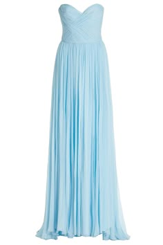 Strapless Gown With Draped Bodice Light Blue Gown, Feminine Dresses, Dreamy Gowns, Draped Bodice, Long Gown Dress, Designer Evening Dresses, School Dance, Blue Gown