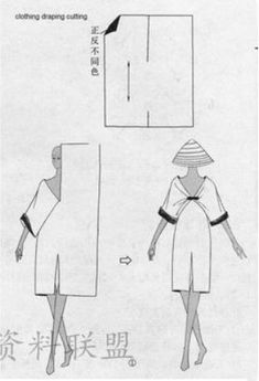 an instruction manual showing how to wear a hat and dress for the woman's body