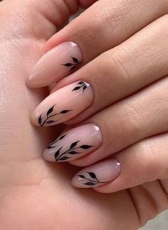 Black And Nude Nails, Outfits Unique, Nude Nail Designs, Korean Japanese, Thanksgiving Nails, Black Nail, Pretty Nail Art, Neutral Nails, Prom Nails