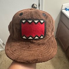 Y2k Domo Nhk Mosnter Mascot Fuzzy Mesh Trucker Snapback Hat Rare 2011 Adult Japan Domo Ushanka, Y2k Hats, Y2k Japan, Kawaii Gifts, Brown Hats, Hats Snapback, Snapback Hat, Snapback Hats, Beanie Hats