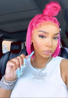 Somebody said you should go pink 💕 . #hairinspo #hairstylist #viral #share #explorepage #Aquarius #BlackHistoryMonth #wig #pinkhair Human Virgin Hair, Dope Hairstyles, Hair Laid, Hair Crush, Baddie Hairstyles, Weave Hairstyles, Pretty Hairstyles, Pink Hair