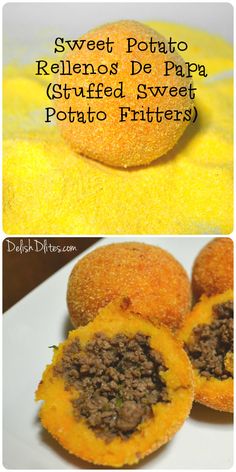 sweet potato rellens de papaa stuffed sweet potato fritters with ground meat