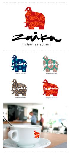 Zaika Bunny. Logo and identity for the Indian restaurant. Зайка. Лог Indian Logo Design Brand Identity, Indian Brand Identity, Modern Indian Graphic Design, Indian Branding Design, Brand Identity Restaurant, Indian Restaurant Branding, Indian Graphic Design