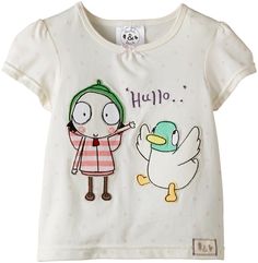 Sarah & Duck Girl's Sarah and Duck Hullo Short Sleeve T-Shirt, White, One Size (Manufacturer Size:12-18 Months): Amazon.co.uk: Clothing Origami Girl, Sarah And Duck, Duck Party, Duck Shirt, Girl Sleeves, Mia 3