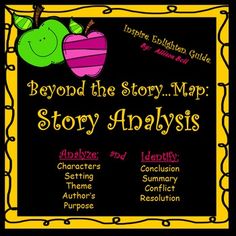 the story map for an apple themed book, beyond the story map study and discussion